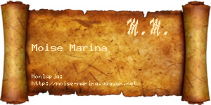 Moise Marina névjegykártya